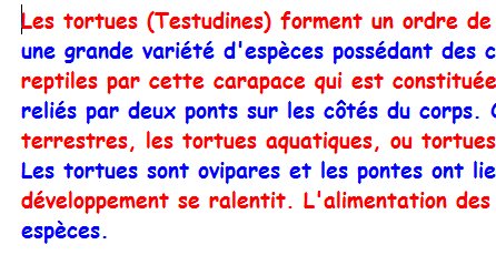 Dossier "lecture" : prise d’info et accessibilité Dysvocal Texte 2 Couleurs 1