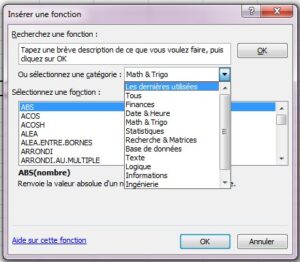 Les dys et les mathématiques au clavier Fonctions Menu Excel 1 300x262